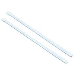 Matt White Extendable Cap Café Rod Set, (L)300mm-500mm (Dia)9mm - thumbnail 2