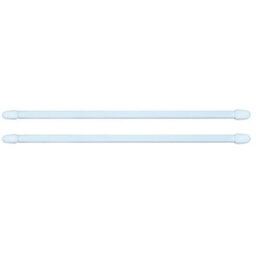 Matt White Extendable Cap Café Rod Set, (L)300mm-500mm (Dia)9mm - thumbnail 1