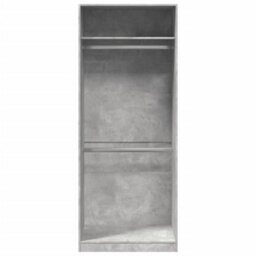 Berkfield Wardrobe Concrete Grey 80X50X200 Cm Engineered Wood - thumbnail 4