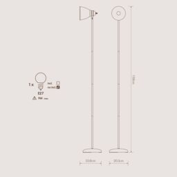 Colours Estiva Grey Floor Lamp - thumbnail 7