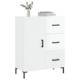 Berkfield Sideboard High Gloss White 69.5X34X90 Cm Engineered Wood - thumbnail 3