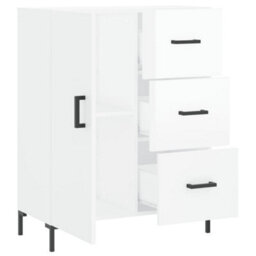 Berkfield Sideboard High Gloss White 69.5X34X90 Cm Engineered Wood - thumbnail 6