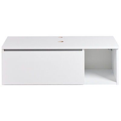 Wyld And Coco Wall-Mounted Bathroom Cabinet White 80 X 40 Cm Fluted Front - image 1