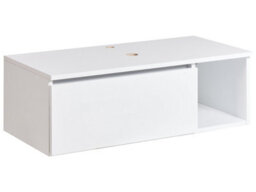 Wyld And Coco Wall-Mounted Bathroom Cabinet White 80 X 40 Cm Fluted Front - thumbnail 3