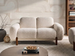 Beliani Sofa 2 Seater Odnes Boucle White - thumbnail 2