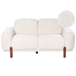 Beliani Sofa 2 Seater Odnes Boucle White - thumbnail 1