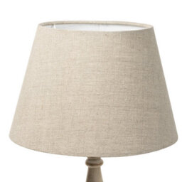 Cream White Wooden Bedside Table Lamp With Fabric Shade - 55Cm High, Living Room, Bedroom, Office Lighting Decor - thumbnail 4