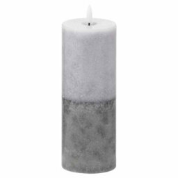 Luxe  Collection  Natural  Glow  3X8  Stone  Led  Candle