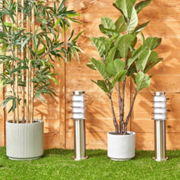 Valuelights Wharf Modern Outdoor Stainless Steel Bollard Lantern Light Post - thumbnail 5