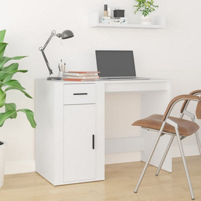 Berkfield Desk White 100X49X75 Cm Engineered Wood - image 1