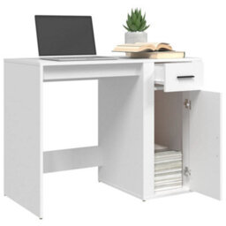 Berkfield Desk White 100X49X75 Cm Engineered Wood - thumbnail 5