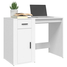 Berkfield Desk White 100X49X75 Cm Engineered Wood - thumbnail 4