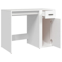 Berkfield Desk White 100X49X75 Cm Engineered Wood - thumbnail 7