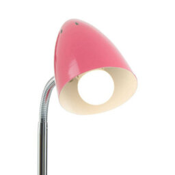 Orsina Pink Gloss Desk Lamp, Adjustable Chrome-Flex Stem With Conical Metal Shade, Requires 1 X E27 40W Bulb - thumbnail 7