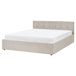 Beliani Ottoman Bed Lauresses Fabric Taupe 160 X 200 Cm (Eu King Size) - thumbnail 5