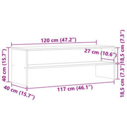 Berkfield Tv Cabinet Artisian Oak 120X40X40 Cm Engineered Wood - thumbnail 9
