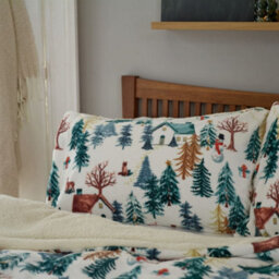 Deyongs Winter Walk Printed Fleece Sherpa Duvet Cover Set - King - thumbnail 2