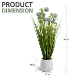 Crystals 50Cm Modern Faux Artificial Lavender Plants In Pot  Artificial Green Foam Ball Plant - thumbnail 2