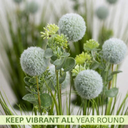 Crystals 50Cm Modern Faux Artificial Lavender Plants In Pot  Artificial Green Foam Ball Plant - thumbnail 4