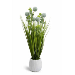 Crystals 50Cm Modern Faux Artificial Lavender Plants In Pot  Artificial Green Foam Ball Plant - thumbnail 1