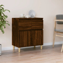 Berkfield Sideboard Brown Oak 60X35X70 Cm Engineered Wood