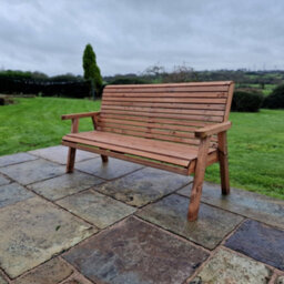 Churnet Valley Garden Furniture Ltd Churnet Valley Garden Furniture Valley 3 Seat Bench - thumbnail 3