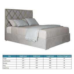 Repose Upholstered Soft Velvet Metal Designer Bed Frame - thumbnail 5