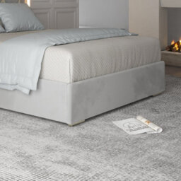 Repose Upholstered Soft Velvet Metal Designer Bed Frame - thumbnail 4
