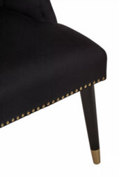 Orsina Black Velvet Chair For Living Room, Chair With Velvet Upholstery, Dining Chair For Lounge, Dinner, Home - thumbnail 8