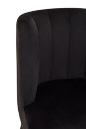 Orsina Black Velvet Chair For Living Room, Chair With Velvet Upholstery, Dining Chair For Lounge, Dinner, Home - thumbnail 9