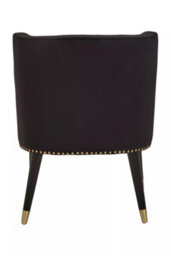 Orsina Black Velvet Chair For Living Room, Chair With Velvet Upholstery, Dining Chair For Lounge, Dinner, Home - thumbnail 4