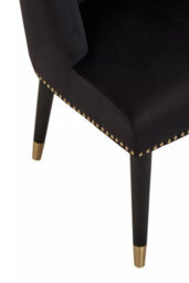 Orsina Black Velvet Chair For Living Room, Chair With Velvet Upholstery, Dining Chair For Lounge, Dinner, Home - thumbnail 7