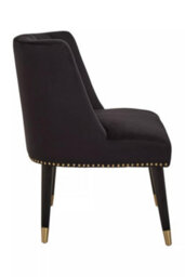 Orsina Black Velvet Chair For Living Room, Chair With Velvet Upholstery, Dining Chair For Lounge, Dinner, Home - thumbnail 3