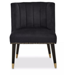 Orsina Black Velvet Chair For Living Room, Chair With Velvet Upholstery, Dining Chair For Lounge, Dinner, Home - thumbnail 1