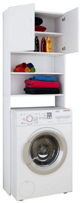 Vcm Bathroom Furniture Washing Machine Cabinet Jutas White W. 64 X H. 190 X D. 25 Cm - image 1