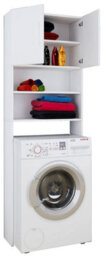Vcm Bathroom Furniture Washing Machine Cabinet Jutas White W. 64 X H. 190 X D. 25 Cm - thumbnail 1