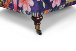 1 Seater Sofa Chair In Purple Patchwork Fabric - thumbnail 6