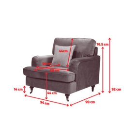 1 Seater Sofa Chair In Purple Patchwork Fabric - thumbnail 8