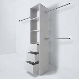 Spacepro Modular Dove Grey 3 Drawer Tower Unit (H)2100mm (W)450mm (D)500mm - thumbnail 5