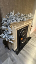 Outdoor Living (NW) Ltd 270Cm Premium Mixed Branch Pre-Lit Snow Filled Christmas Garland - With Timer - thumbnail 4