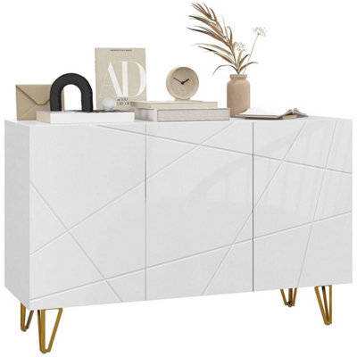 Storage Cabinet, Sideboard With Adjustable Shelves, White - image 1