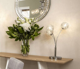 Pagazzi Lighting Pagazzi Kesha Chrome 3 Light Table Lamp - thumbnail 2