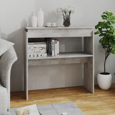 Vidaxl Console Table Concrete Grey 80X30X80 Cm Engineered Wood Console Tables - image 1