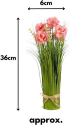 Smart Garden Marco Paul Artificial Indoor Flower Bouquet - Pink - thumbnail 2