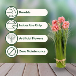 Smart Garden Marco Paul Artificial Indoor Flower Bouquet - Pink - thumbnail 4