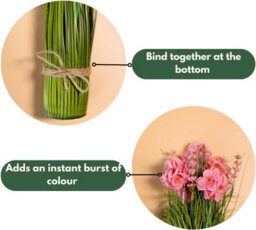 Smart Garden Marco Paul Artificial Indoor Flower Bouquet - Pink - thumbnail 5