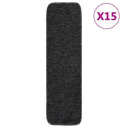 Vidaxl Anti Slip Stair Mats 15 Pcs 75X20 Cm Anthracite Rectangular Stair Mats