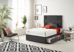 Somnior Beds Somnior Flexby Plush Black 2Ft6 Memory Foam Divan Bed With 2 Drawers, Mattress & Headboard - Small Single - thumbnail 3