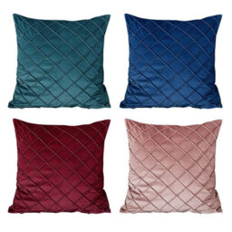 "18"" Gold Velvet Checked Cushion Cover For Sofa & Home Decor" - thumbnail 8