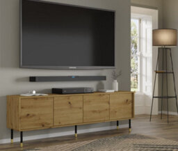 Arte Modern Sherwood Tv Cabinet In Oak Artisan W1800mm X H600mm X D400mm - thumbnail 4